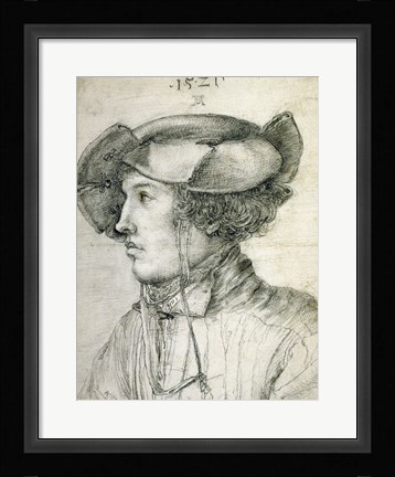 Framed Portrait of a Young Man Print