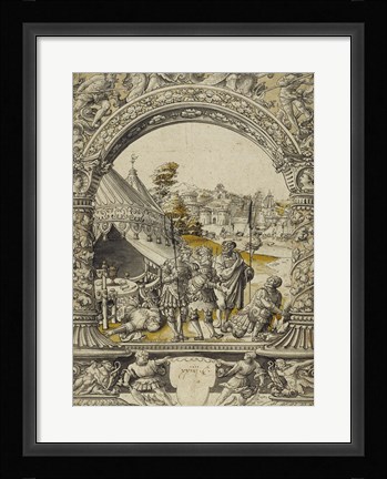 Framed Mucius Scaevola Thrusting His Right Hand into the Flames Print