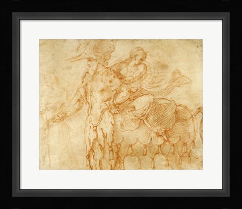 Framed Centaur and Lapith Print