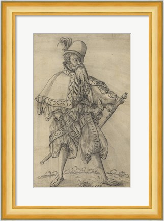 Framed Officer of the Rank of &quot;Oberster Feldprofoss&quot; in the Imperial Army Print