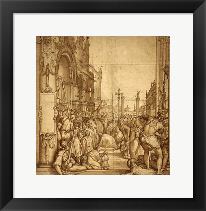Framed Submission of the Emperor Frederick Barbarossa to Pope Alexander III Print