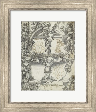 Framed Design for a Marriage Window with the Seasons Spring and Summer Print