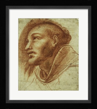 Framed Study of a Franciscan Monk Print