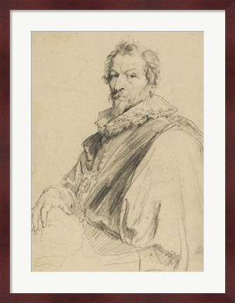 Framed Portrait of Hendrick van Balen Print