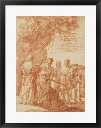 Framed Prophet Elisha and the Shunammite Woman Print