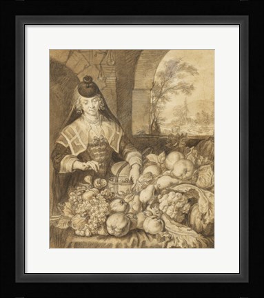 Framed Saint Jerome Hearing the Trumpet of the Last Judgement - food Print