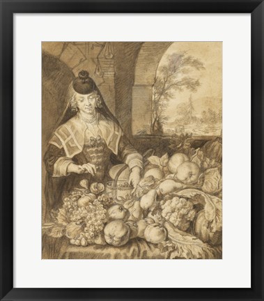 Framed Saint Jerome Hearing the Trumpet of the Last Judgement - food Print