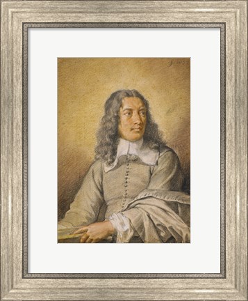 Framed Portrait of M. Quatrehomme du Lys Print