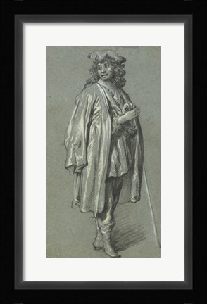 Framed Young Man Standing Print