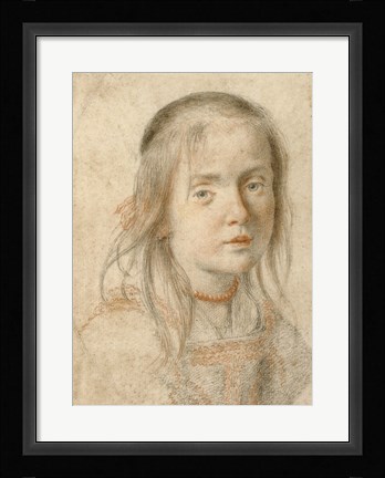 Framed Portrait of a Girl Print