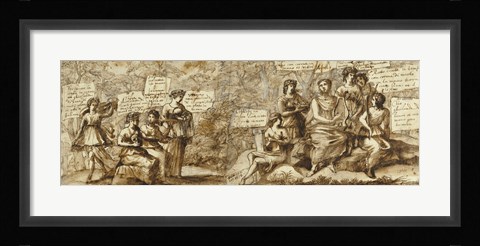 Framed Apollo and the Muses Print