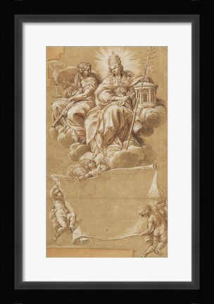 Framed Faith and Justice Enthroned Print