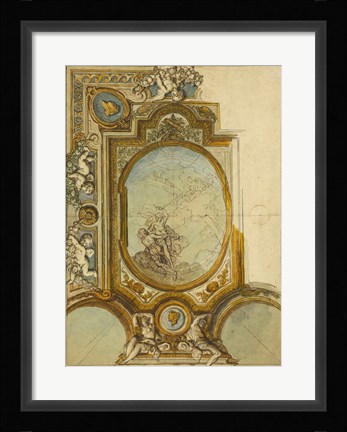 Framed Studies for a Ceiling Decoration Print