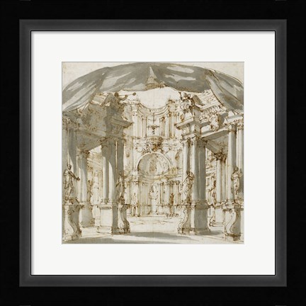 Framed Courtyard of a Palace: Project for a Stage Print