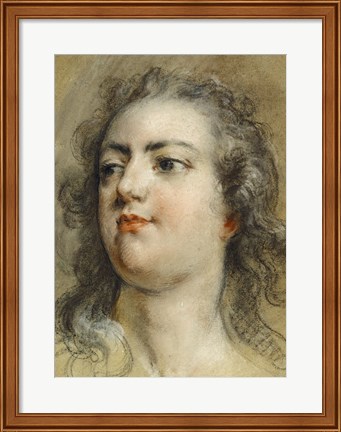 Framed Head of King Louis XV Print