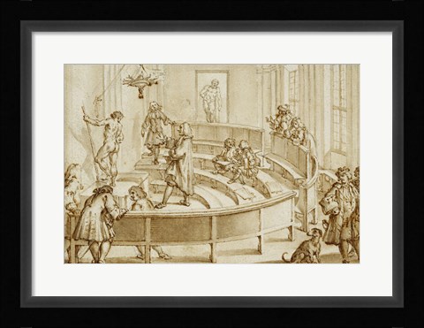 Framed Nude Being Positioned by the Drawing Master Print