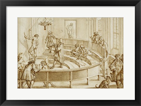 Framed Nude Being Positioned by the Drawing Master Print