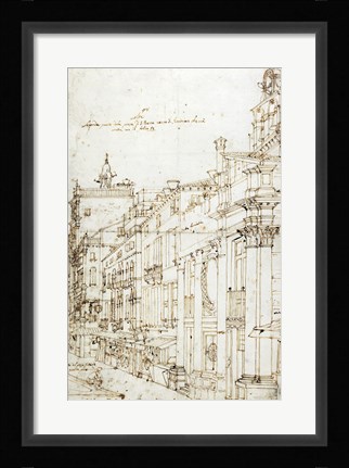 Framed Campo San Basso: The North Side with the Church Print
