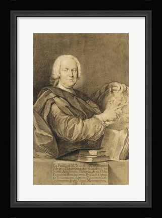 Framed Portrait of Cavaliere Francesco Maria Niccolo Gabburri Print