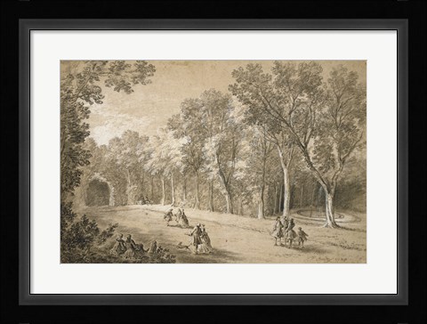 Framed Park Scene Print
