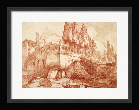 Framed Ruins of an Imperial Palace, Rome Print