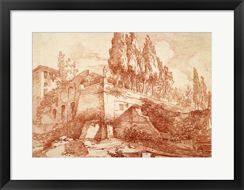 Framed Ruins of an Imperial Palace, Rome Print