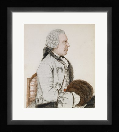 Framed Portrait of Charles-Benjamin de Langes Print