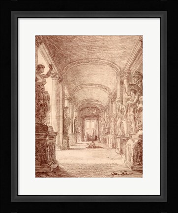 Framed Draftsman in the Capitoline Gallery Print