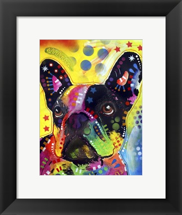 Framed French Bulldog 2 Print