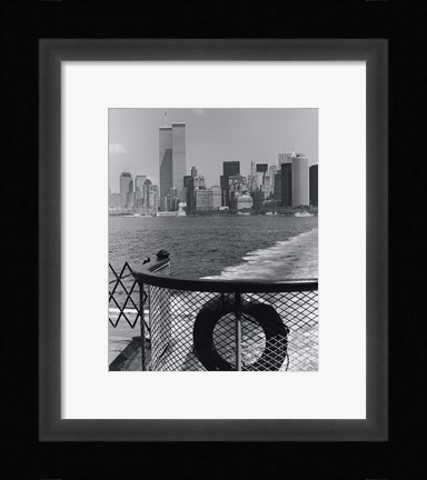Framed View from Staten Island Ferry Print