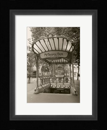 Framed Metropolitain (Paris) I Print