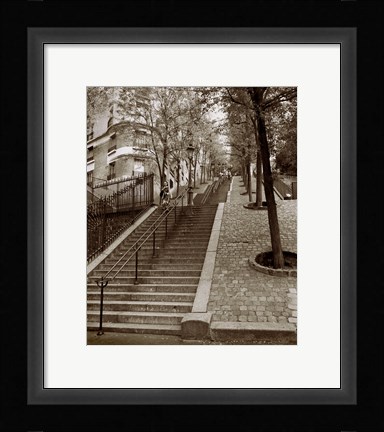 Framed Steps of Montmartre Print