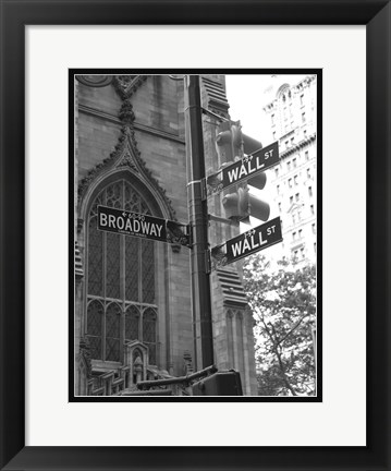 Framed Wall Street Signs Print