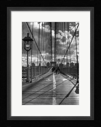 Framed Brooklyn Bridge HDR 1 Print