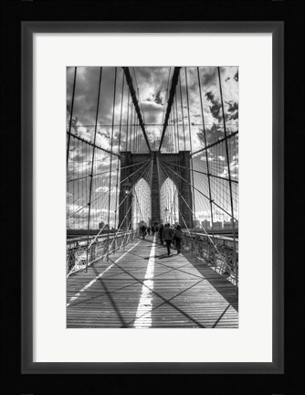 Framed Brooklyn Bridge HDR 2 Print