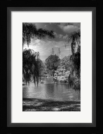 Framed Central Park Lake HDR 1 Print