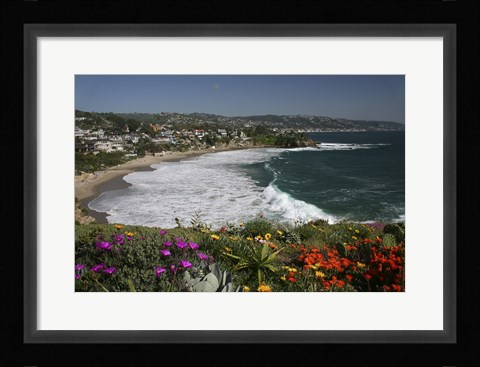 Framed Crescent Bay 2 Print
