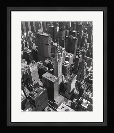 Framed Chrysler Building And Midtown Manhattan Print