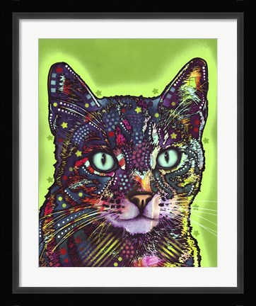 Framed Watchful Cat Print