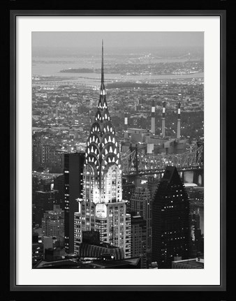 Framed Night Chrysler Print