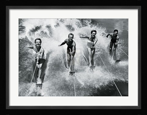 Framed Water Ski Splash Print