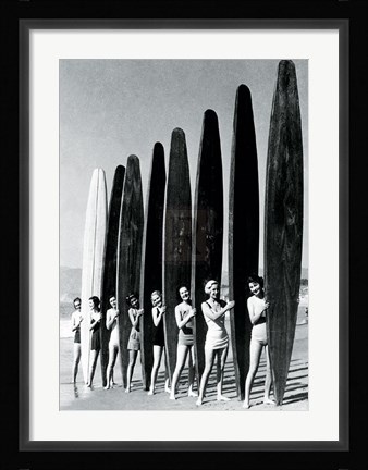 Framed Surfin' Gals Print