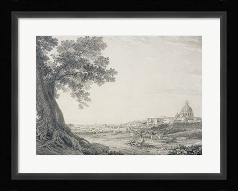 Framed Extensive View of Rome from the Orti della Pineta Sacchetti Print