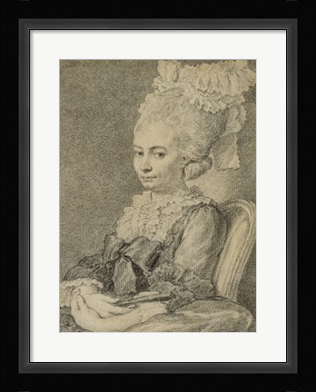 Framed Portrait of a Young Woman Print