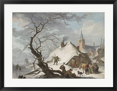 Framed Winter Scene Print