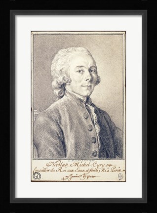 Framed Portrait of Nicolas Michel Cury Print