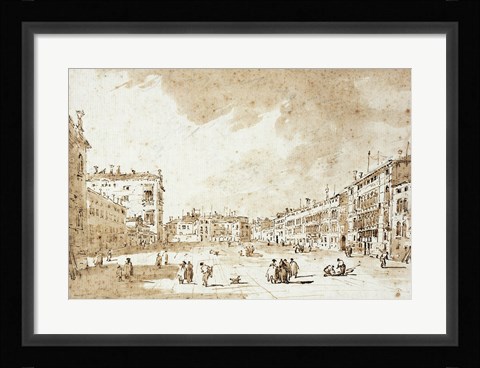 Framed View of Campo San Polo Print