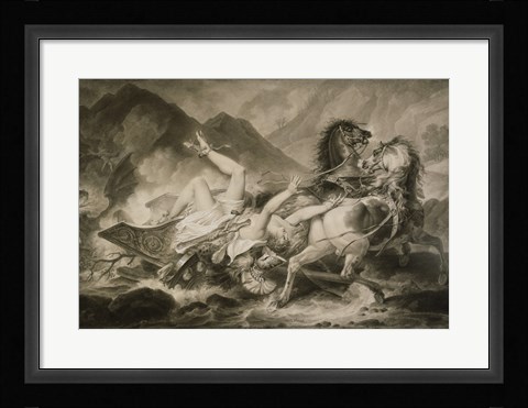 Framed Death of Hippolytos Print