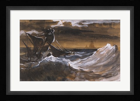 Framed Sailboat on the Sea Print