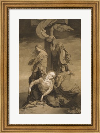 Framed Lamentation at the Foot of the Cross Print